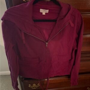 LOFT Raspberry Hooded Jacket
